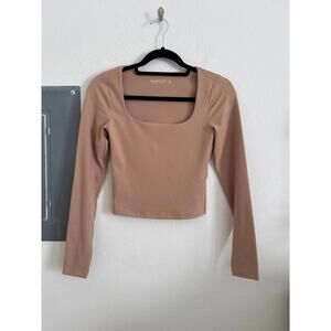 Abercrombie Long Sleeve Nude Beige Soft AF XS